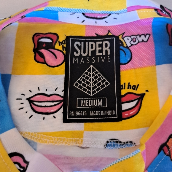 Super Colorful Graphic Women's Tee Size M 100% Cotton - Picture 5 of 6